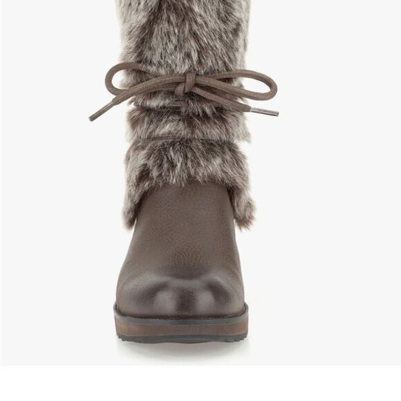 Clarks Ladies Snow Boots MINX JEANIE brown Leather UK 8/ US 10 - Picture 2 of 12